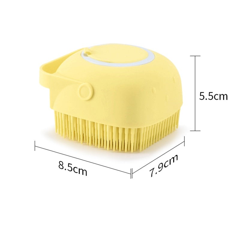 Dog Shampoo Dispensing Bath Brush